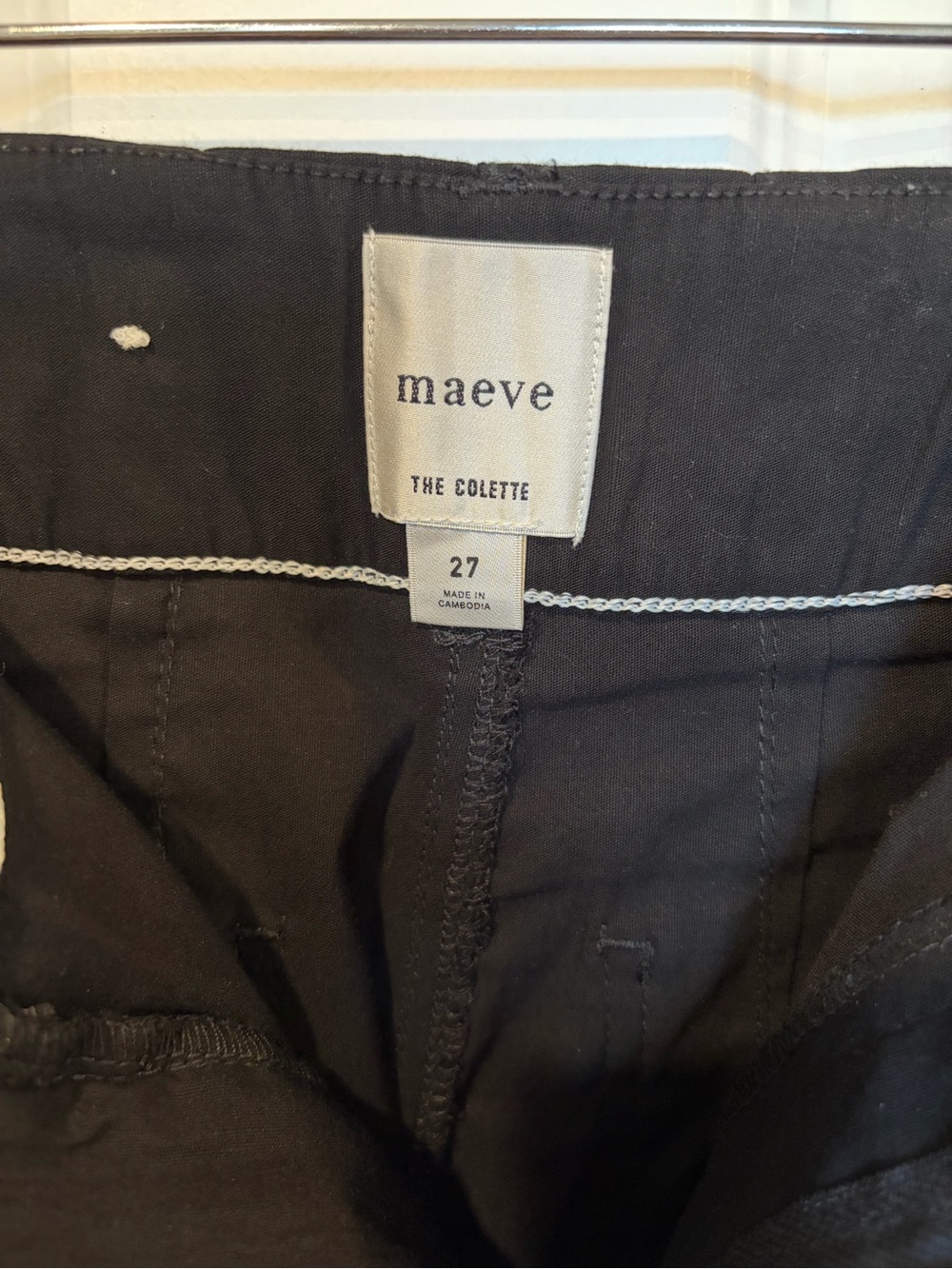 Maeve Black High-Rise Wide-Leg Cropped Pants - Picture 3 of 3